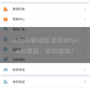 Bitpie移动版 选择Bitpie的原因，你知道吗？