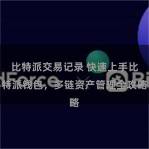 比特派交易记录 快速上手比特派钱包，多链资产管理全攻略