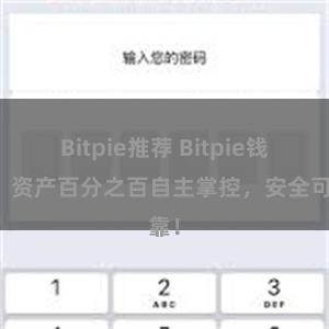 Bitpie推荐 Bitpie钱包：资产百分之百自主掌控，安全可靠！