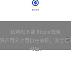 比特派下载 Bitpie钱包：资产百分之百自主掌控，安全可靠！