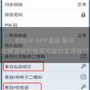 Bitpie APP直链 解决比特派钱包使用问题的实用技巧