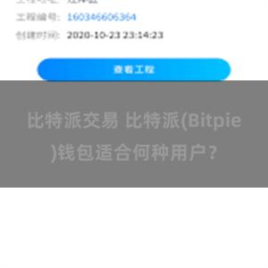 比特派交易 比特派(Bitpie)钱包适合何种用户？