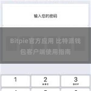 Bitpie官方应用 比特派钱包客户端使用指南