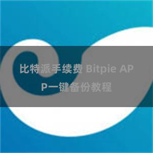 比特派手续费 Bitpie APP一键备份教程