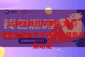 比特派钱包苹果版  咱们将翔实先容比特派钱包的转账功能